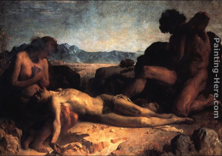 The First Mourning painting - Leon Bonnat The First Mourning art painting